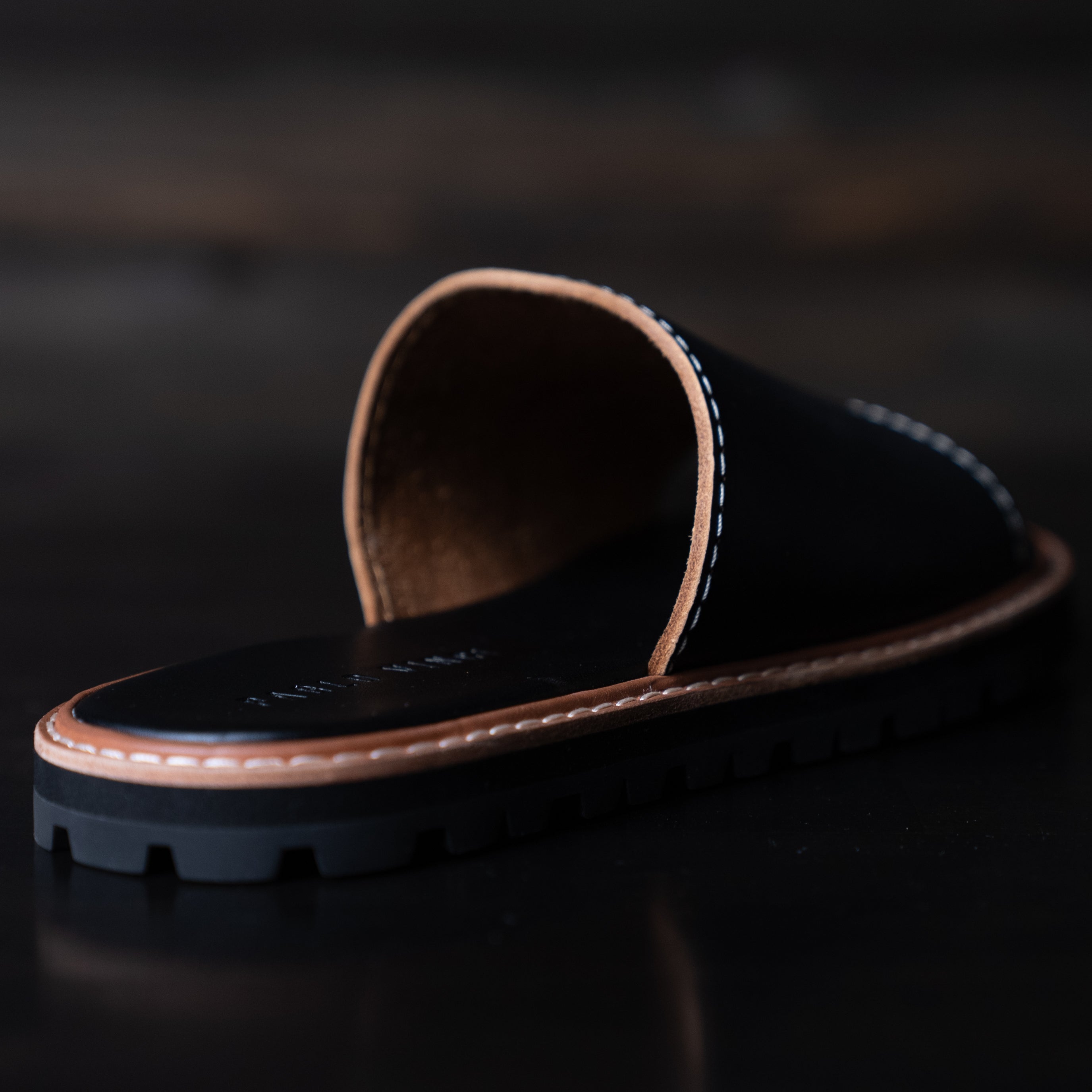 Leather shower sandals