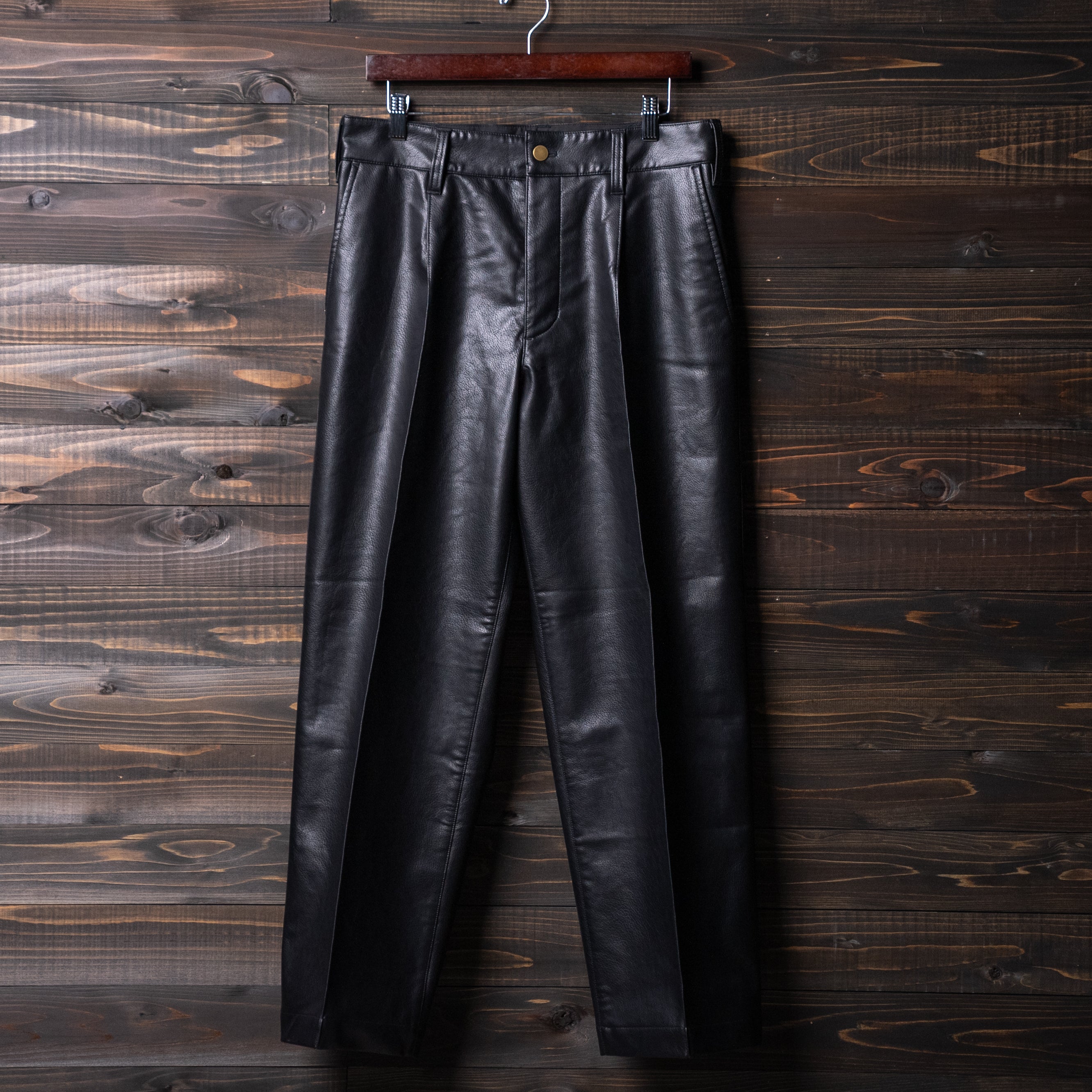 Synthetic leather wide slacksPABLO VINCIメンズ
