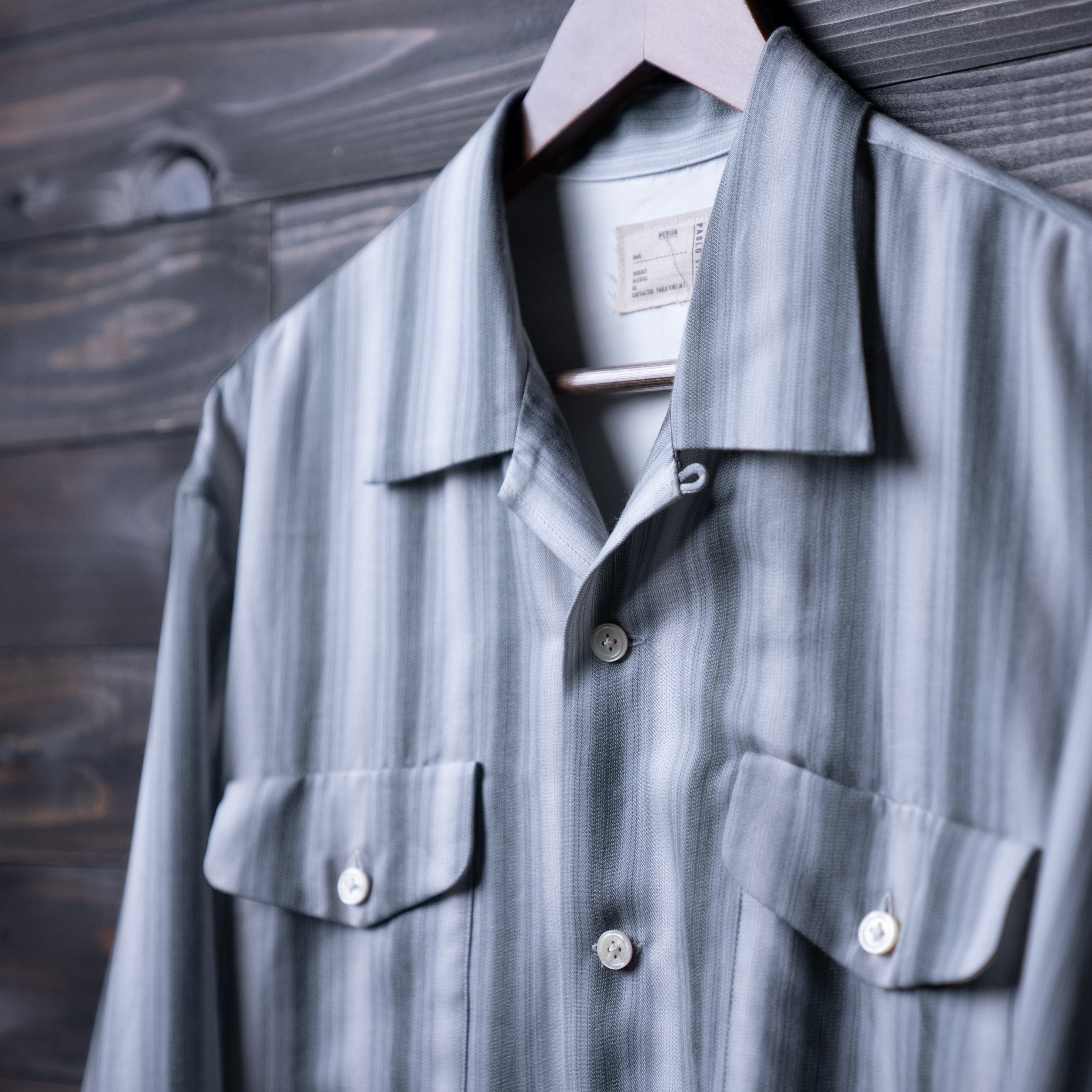 PABLO VINCI Open collar shirt リヨセルシャツkinema - シャツ