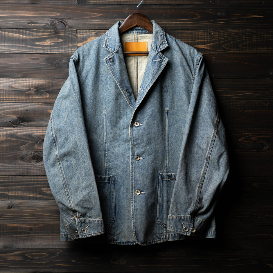 pablo vinci oiled chino trucker 白 jacket